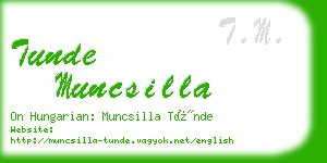 tunde muncsilla business card